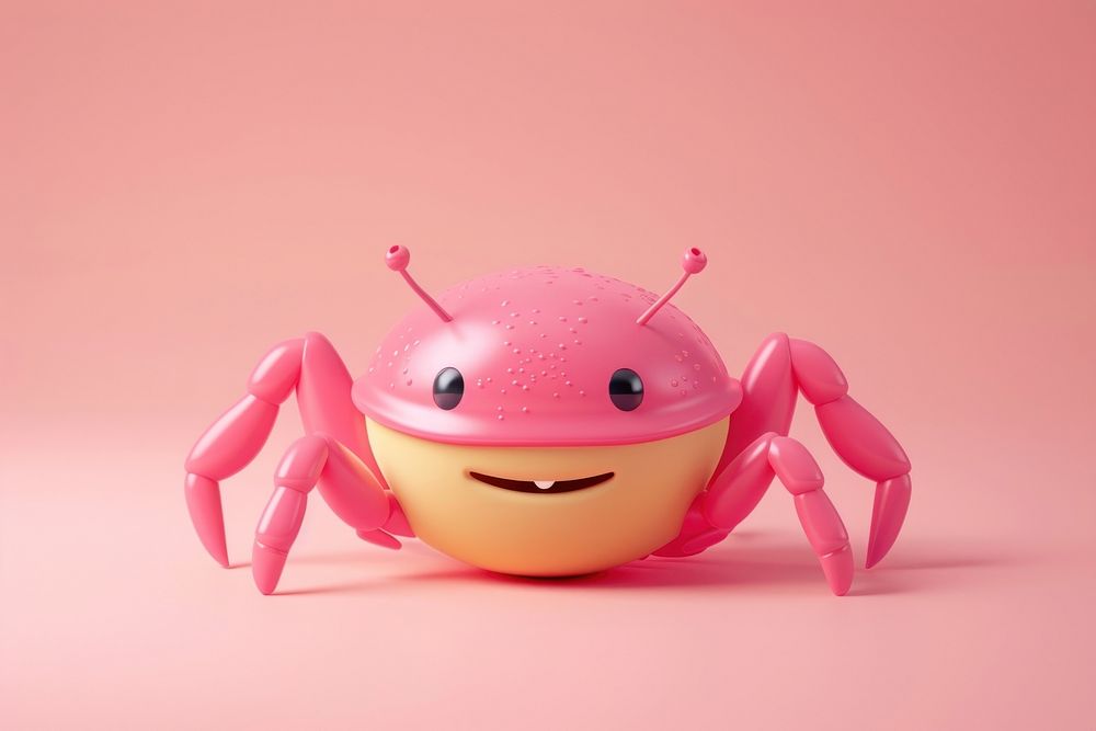 3d Cancer cartoon animal crab.