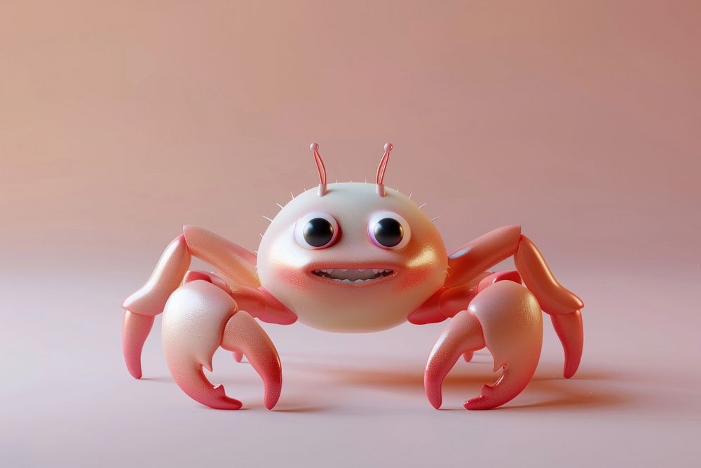 3d Cancer cartoon animal crab.