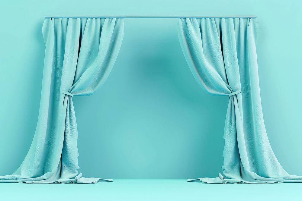 3d Curtain curtain turquoise elegance.