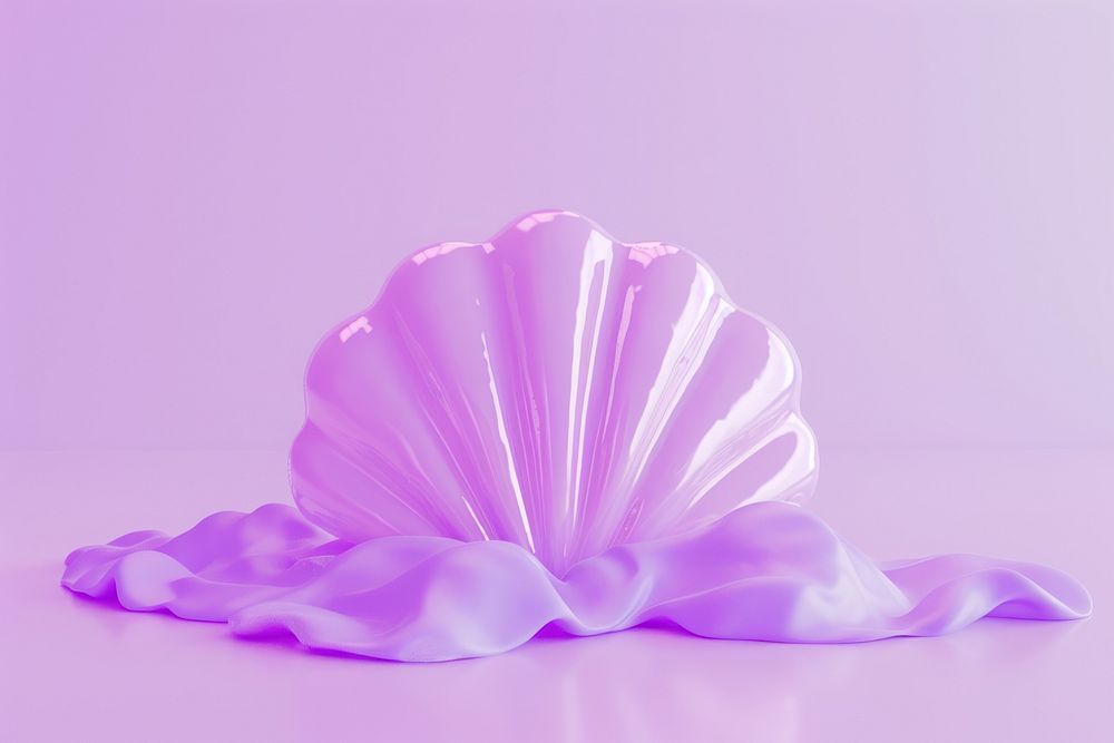 3d Shell purple petal shell.