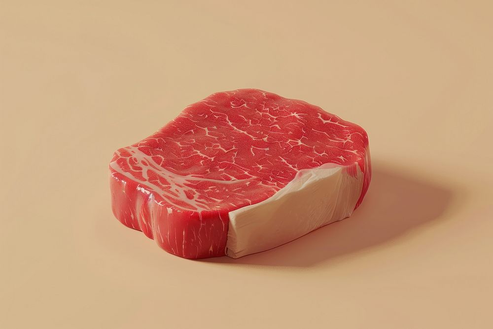 3d Steak steak meat food.