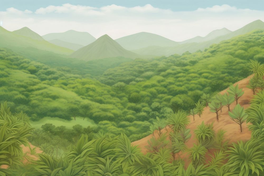Jungle landscape backgrounds vegetation.