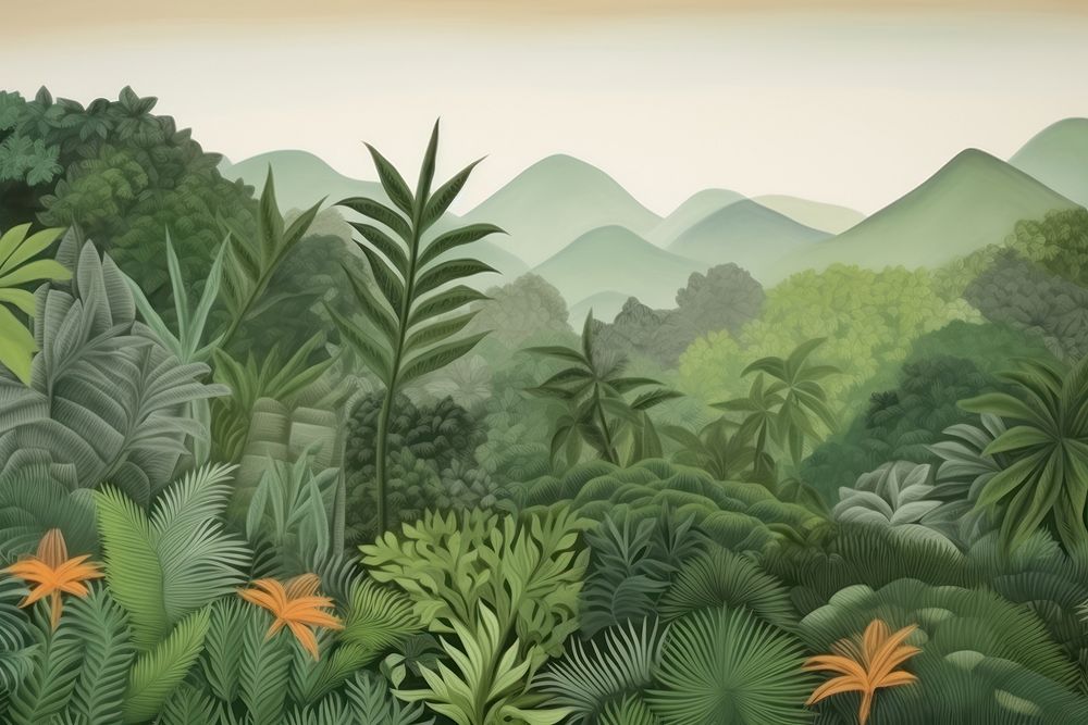 Jungle landscape backgrounds vegetation.