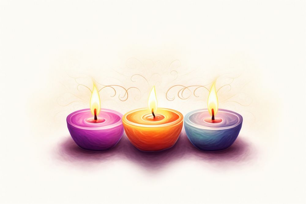 Diwali candle illuminated celebration.