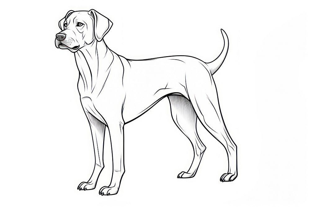 Dog sketch pointer drawing.