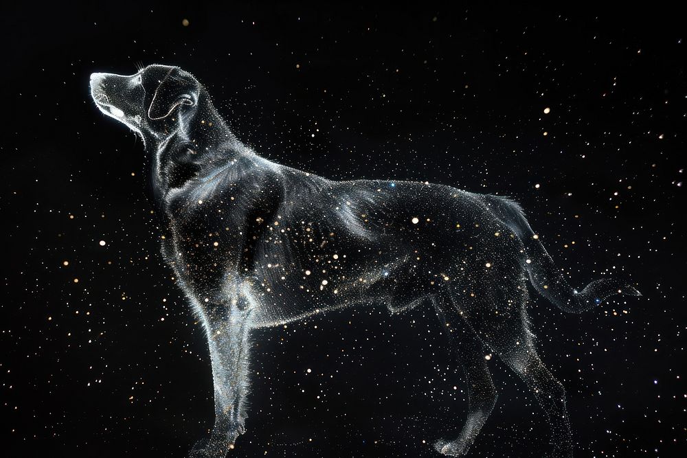 Dog sparkle light glitter animal mammal night.