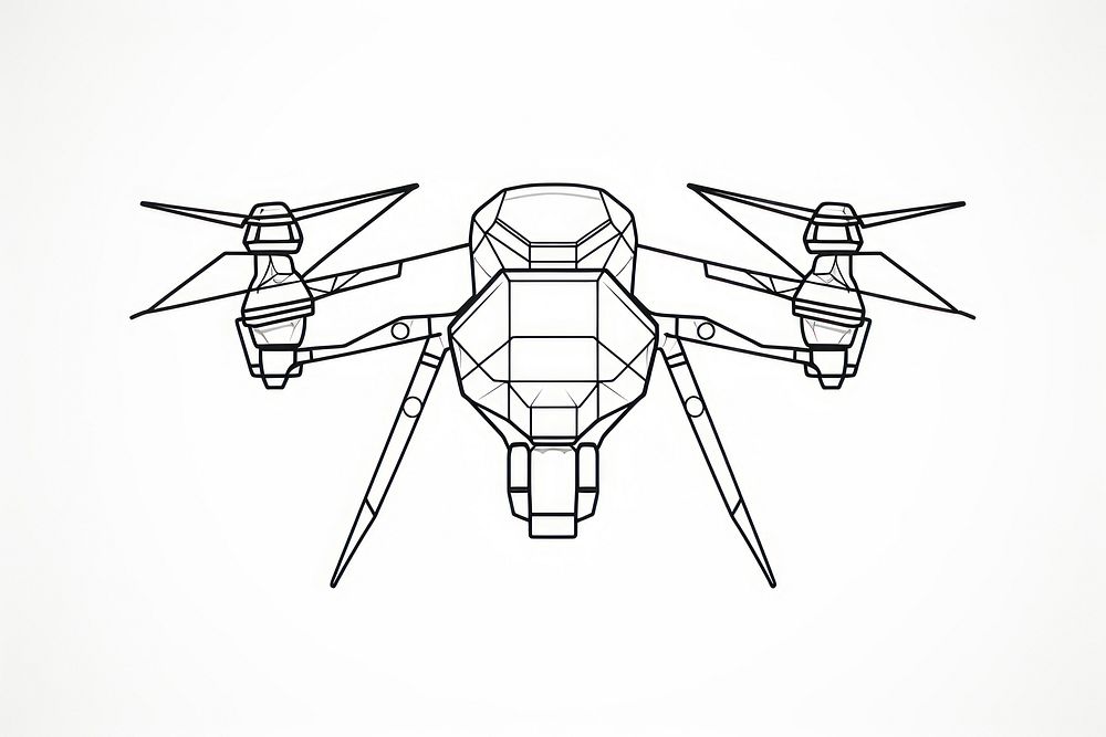Drone sketch aircraft airplane.