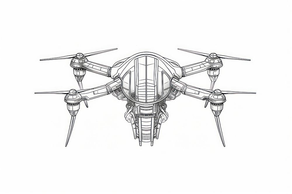 Drone sketch aircraft vehicle.