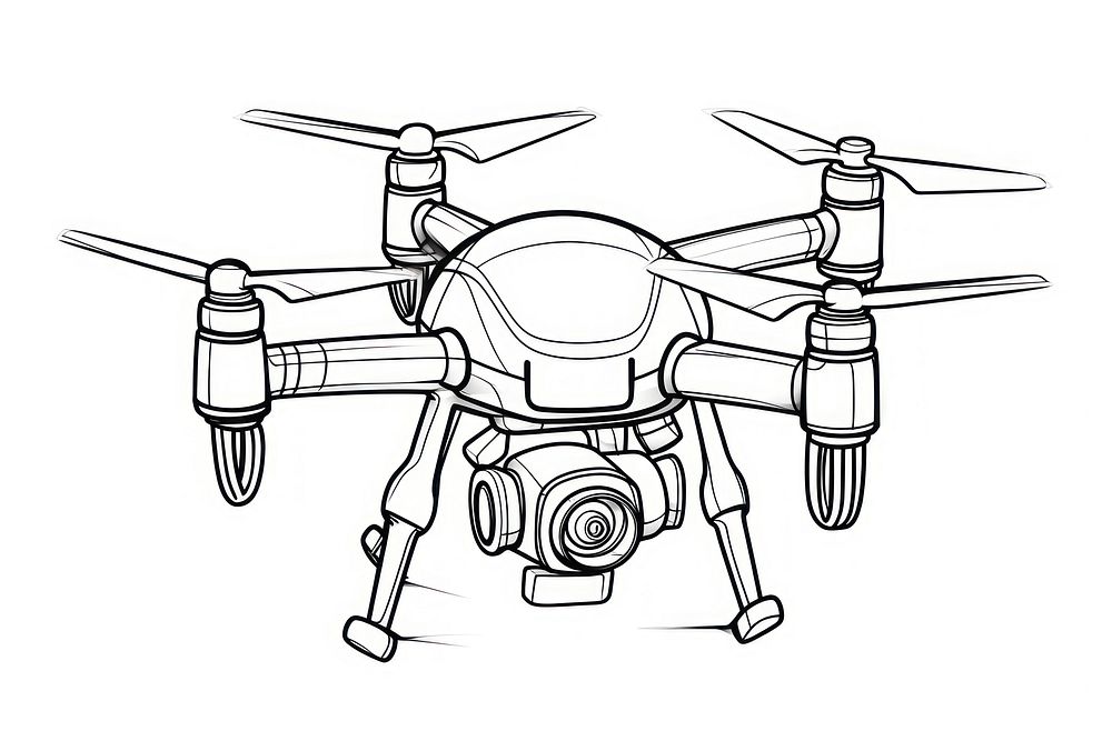 Drone sketch drawing drone.