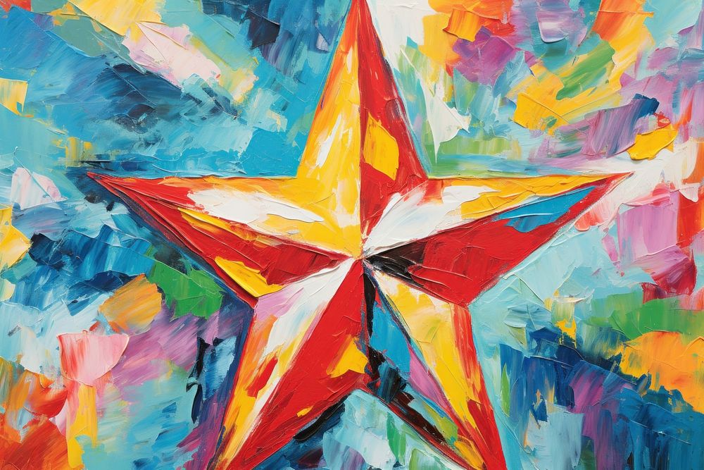 Star painting backgrounds star.