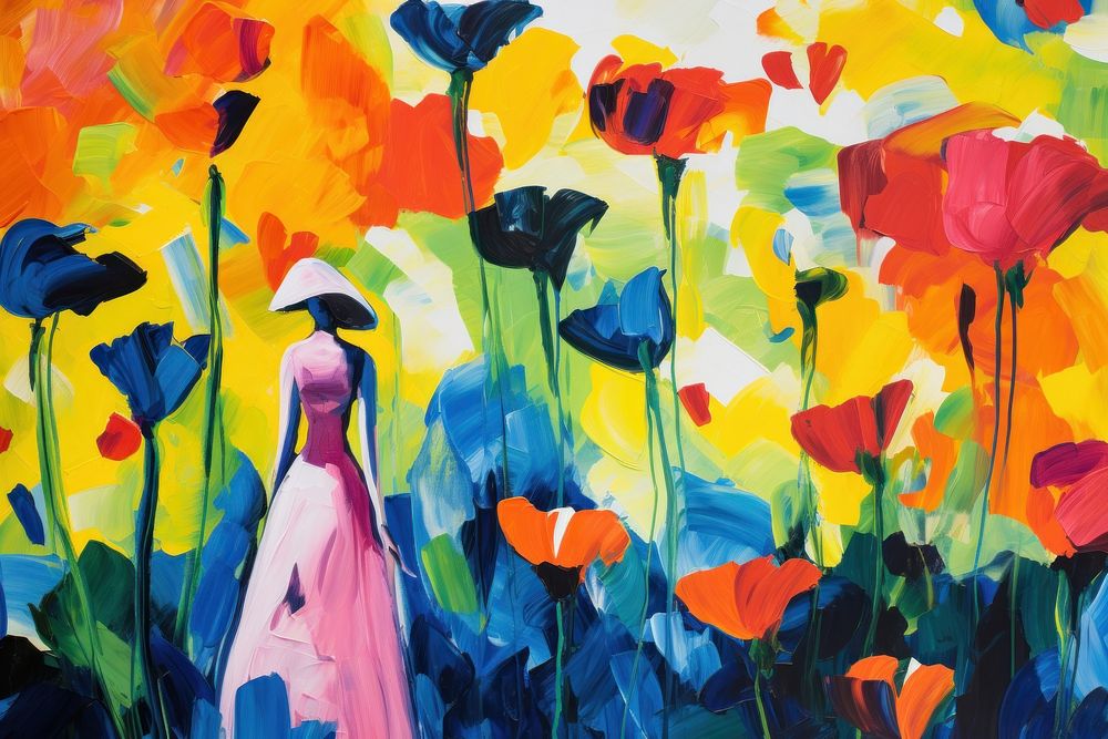 Spring painting backgrounds flower.