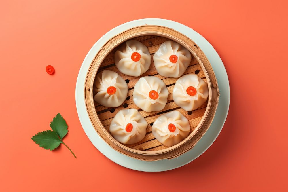 Chinese dim sum dumpling food anthropomorphic.