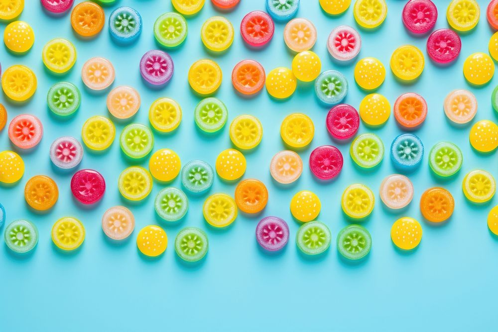 Gummies confectionery backgrounds dessert.
