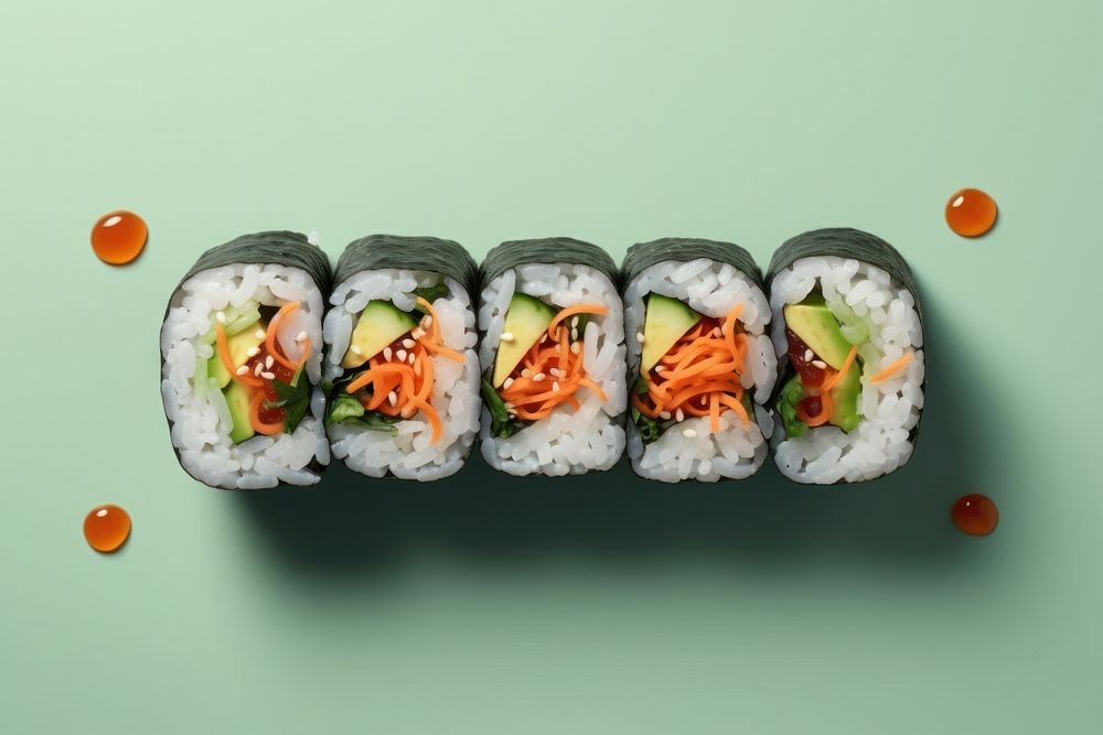Kimbap sushi food rice.