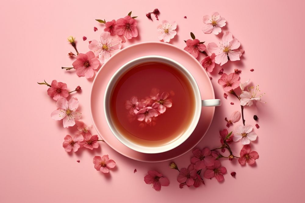 Tea Wellness flower drink petal.
