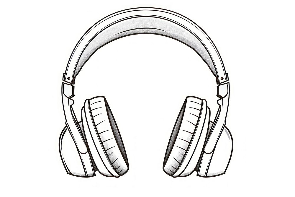 Headphones headphones headset sketch.