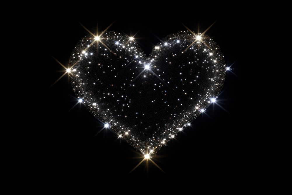 Heart shape sparkle light glitter backgrounds astronomy fireworks.