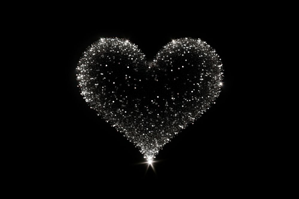 Heart shape sparkle light glitter astronomy fireworks night.