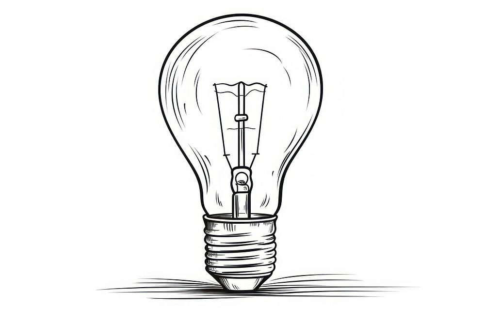 Lamp sketch lightbulb drawing.