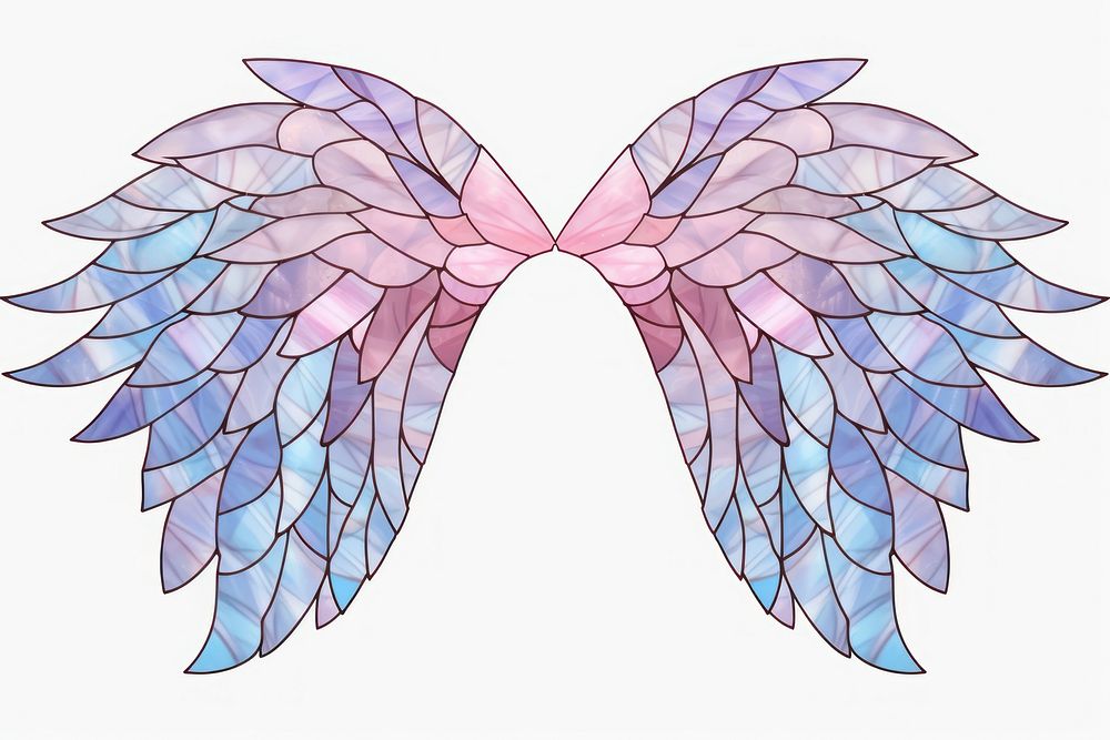 Arch art nouveau Angel wing angel pink.