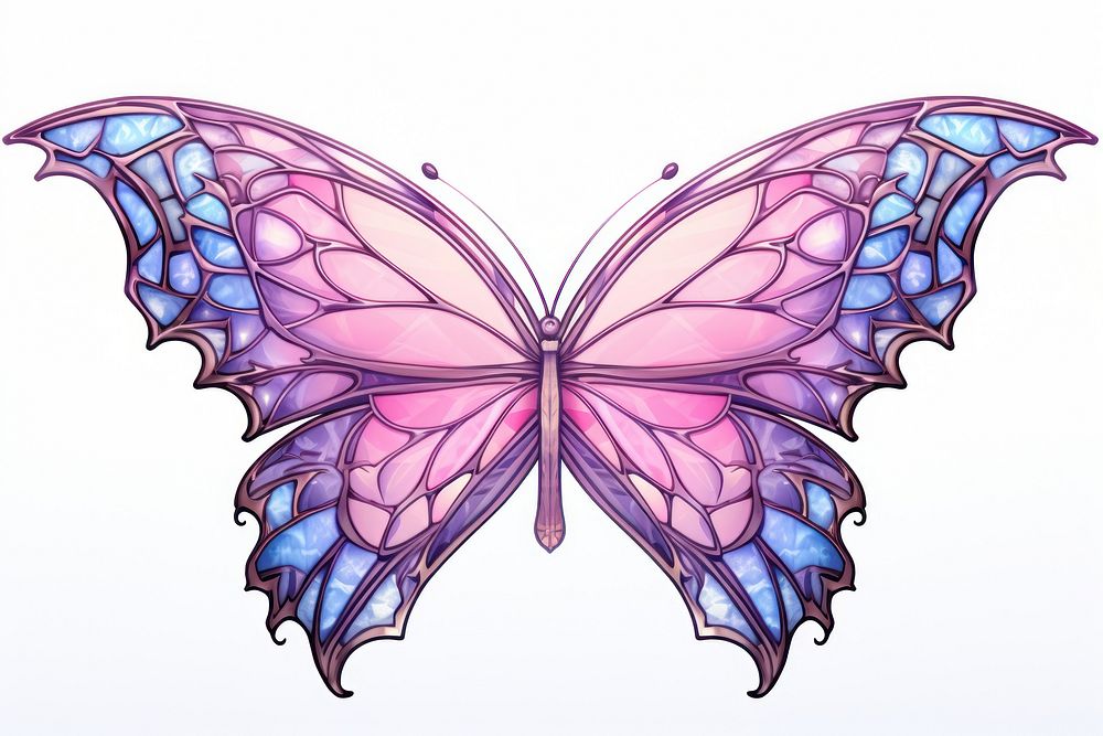 Arch art nouveau Butterfly butterfly pattern.