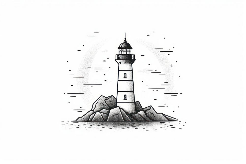 Lighthouse lighthouse architecture drawing.