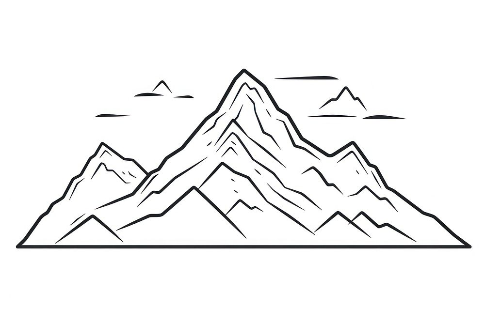 Mountain sketch drawing nature.