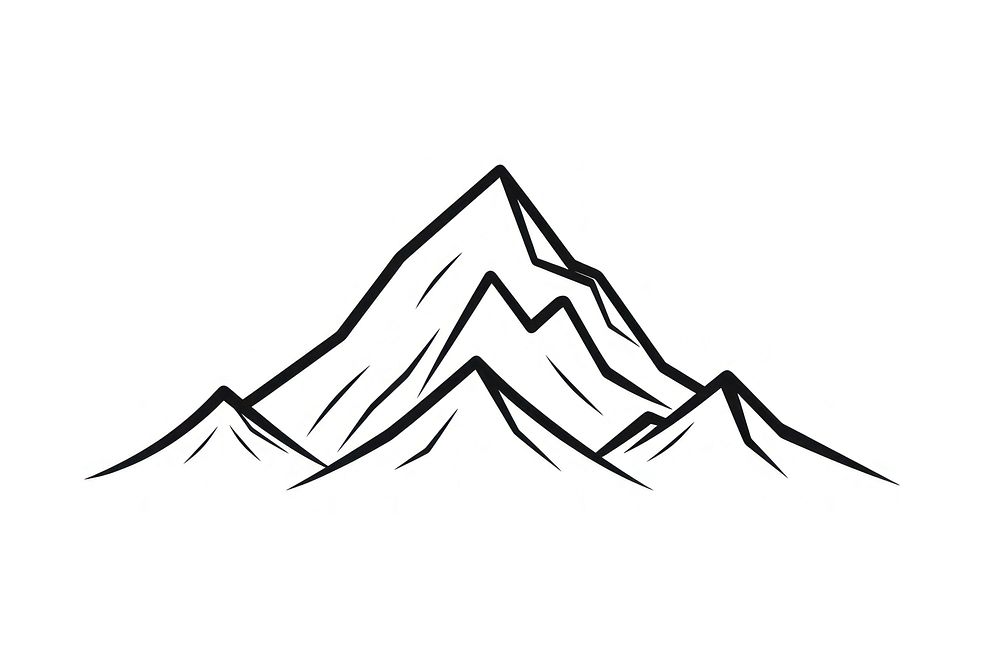 Mountain sketch drawing nature.