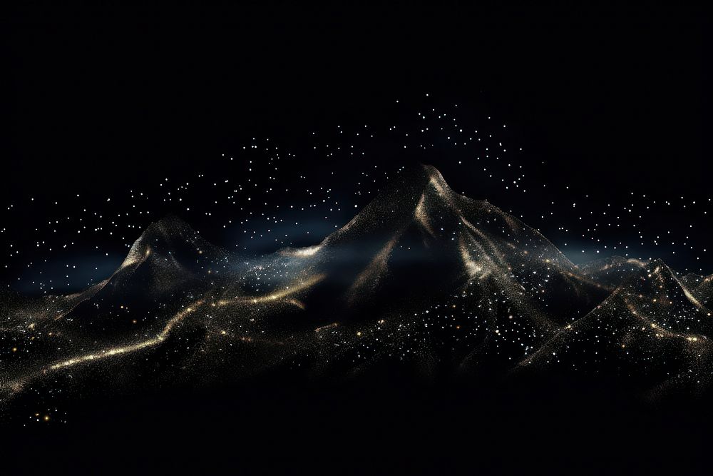 Mountain sparkle light glitter astronomy outdoors nature.
