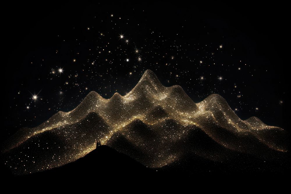 Mountain sparkle light glitter backgrounds astronomy outdoors.