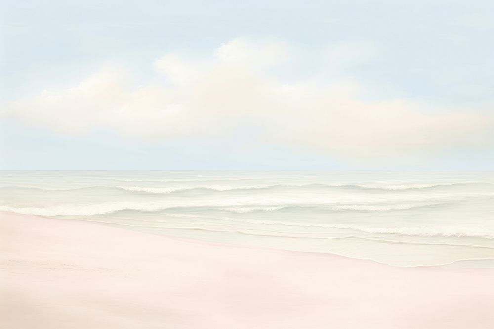 Painting of beach border backgrounds outdoors horizon.