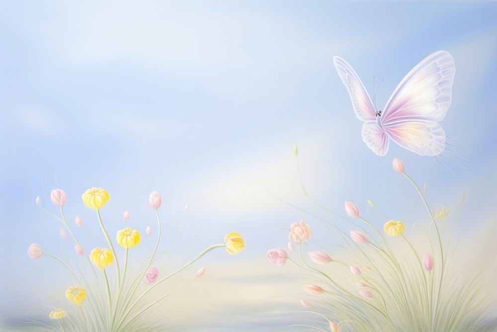 Painting of butterflies backgrounds outdoors nature.