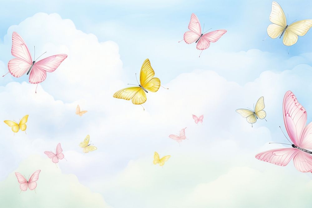 Painting of butterflies backgrounds butterfly outdoors.