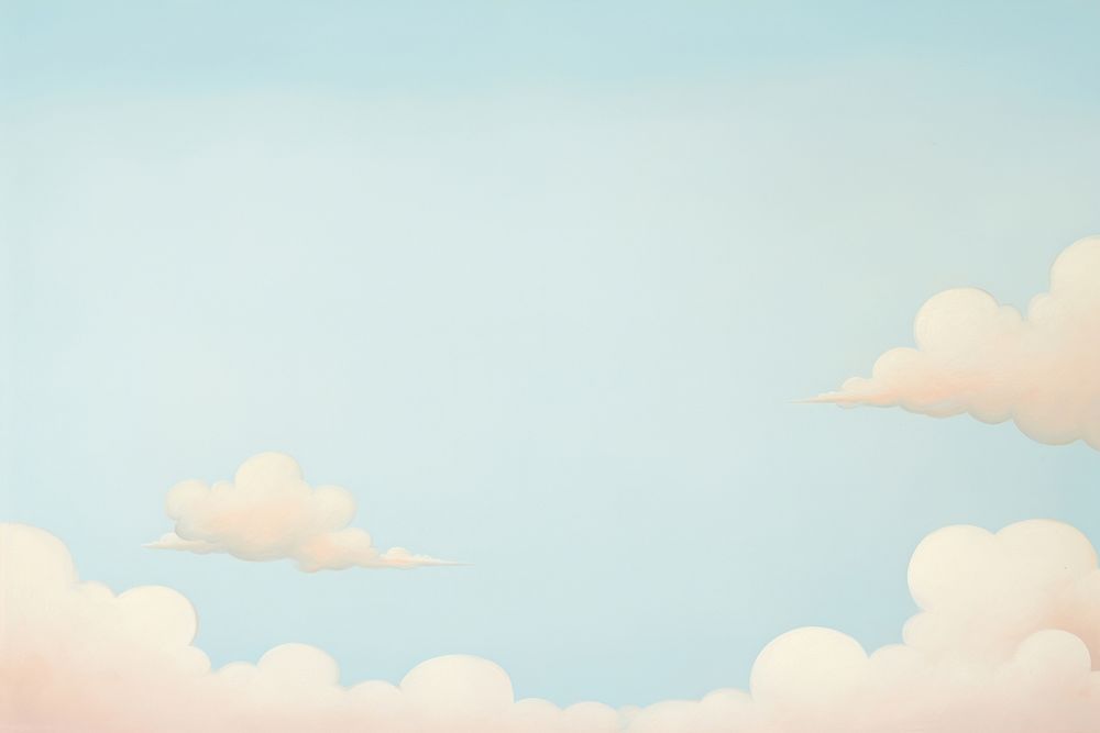 Painting of cloud border backgrounds outdoors horizon.