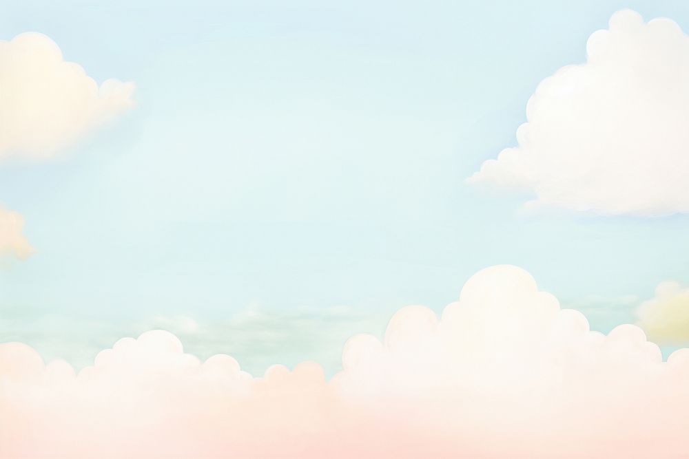 Painting of cloud border backgrounds outdoors horizon.