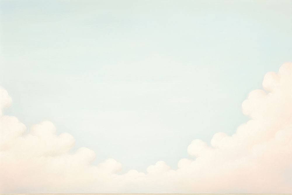 Painting of cloud border backgrounds nature sky.