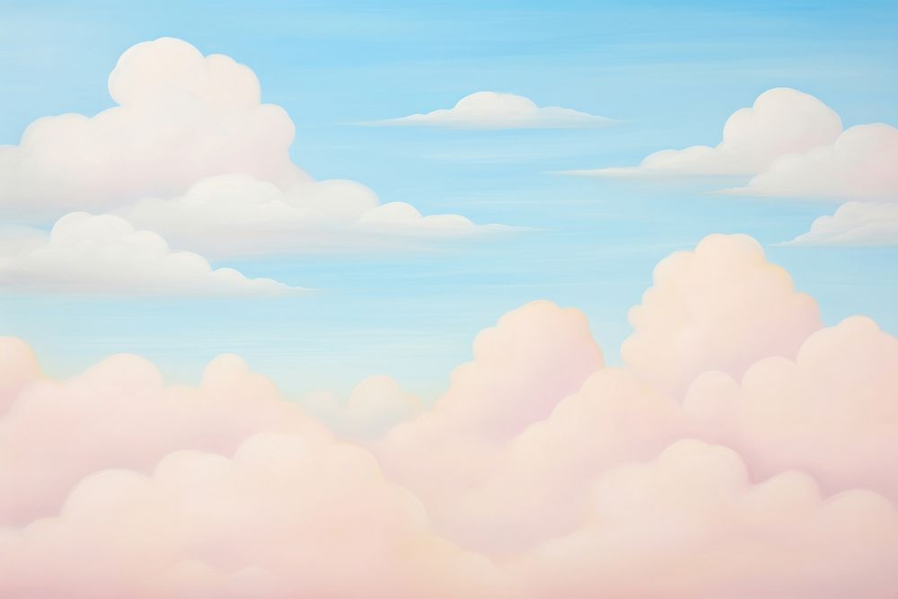 Painting of clouds backgrounds outdoors horizon.