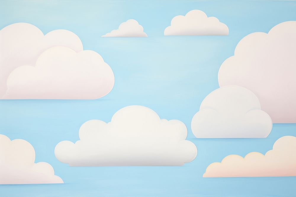 Painting of clouds backgrounds nature sky.