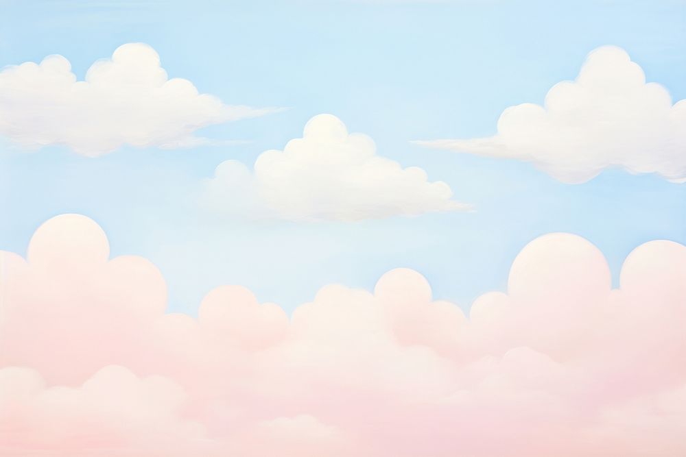 Painting of clouds backgrounds outdoors horizon.