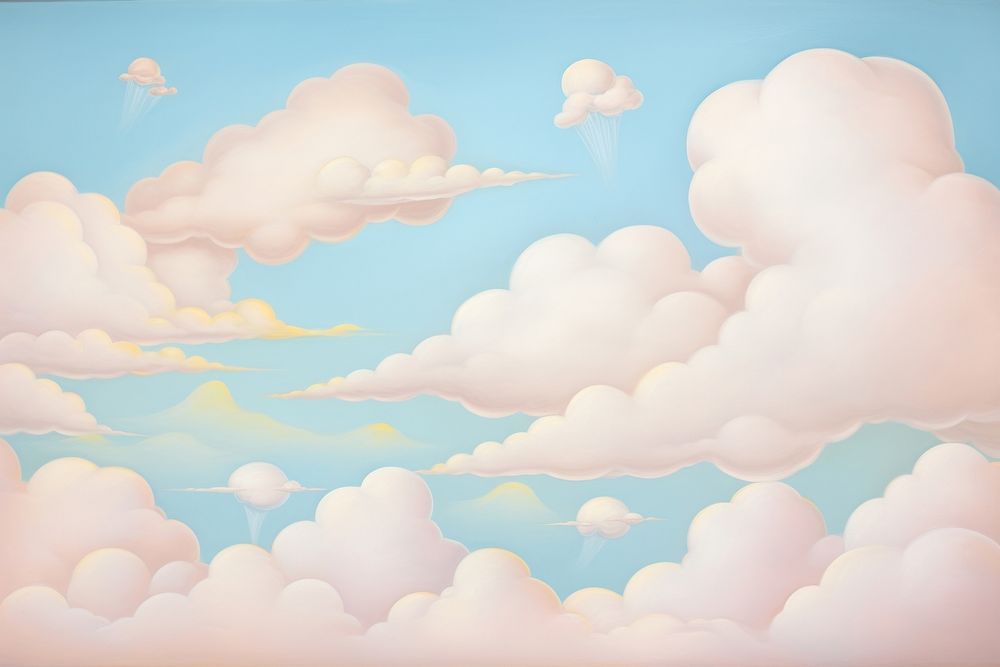 Painting of clouds backgrounds nature sky.