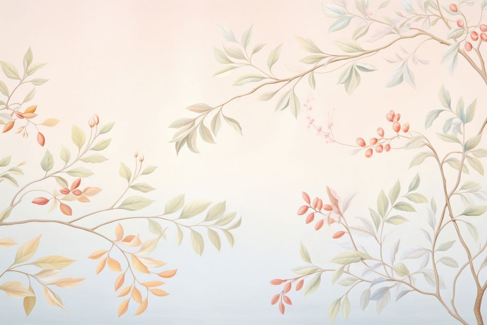 Painting of leaf border backgrounds pattern art.