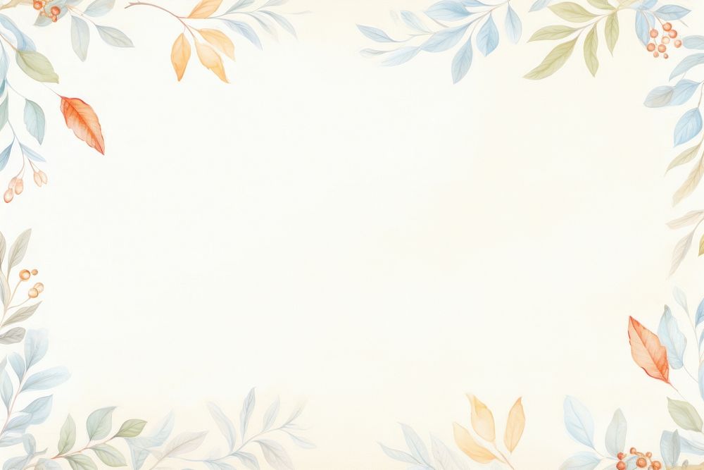 Painting of leaf border backgrounds pattern abstract.