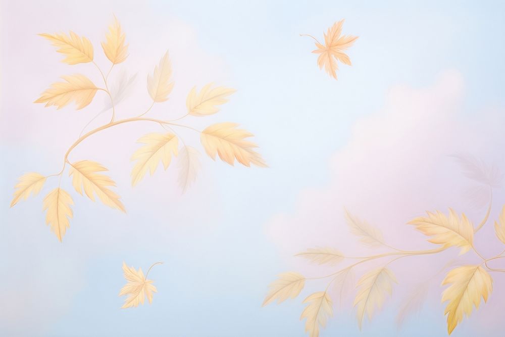 Painting of leafs backgrounds pattern nature.