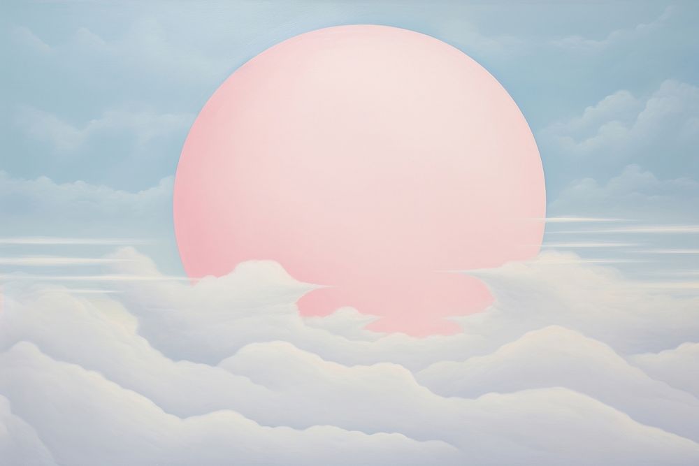 Painting of moon backgrounds nature cloud.