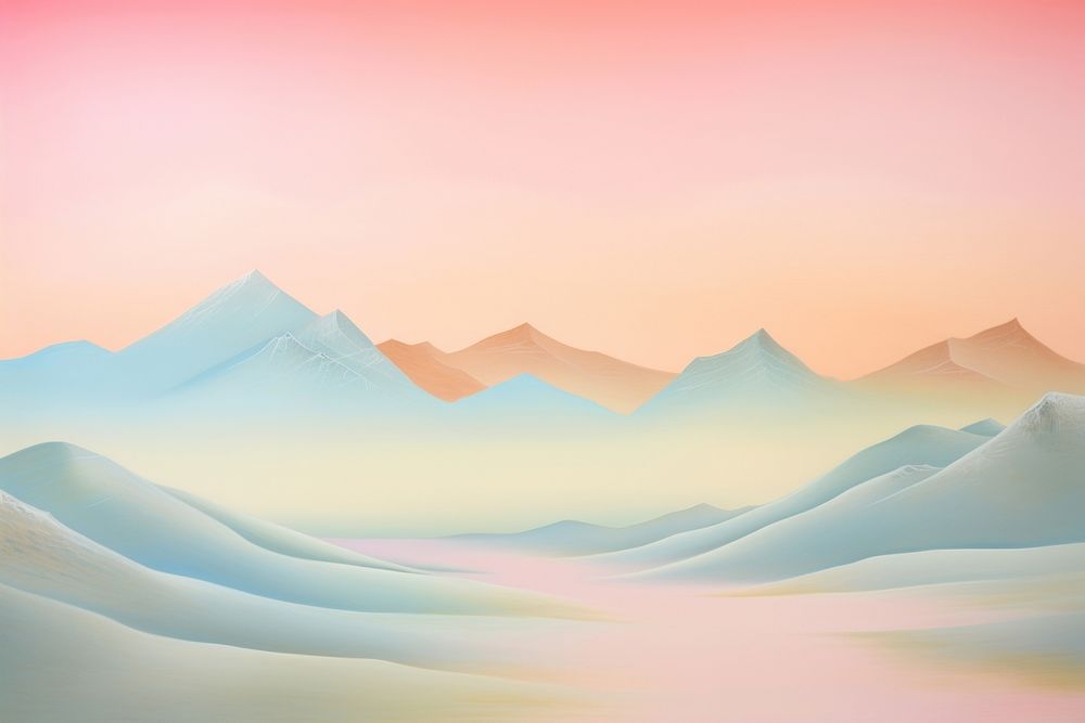 Painting of mountain border backgrounds landscape nature.