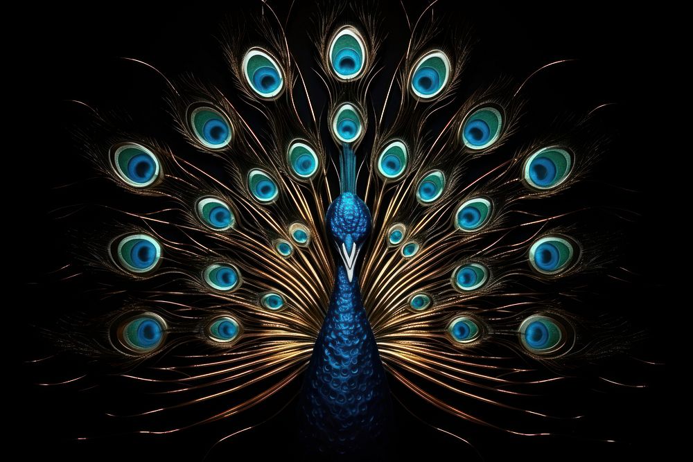Peacock shape sparkle light glitter backgrounds animal black.