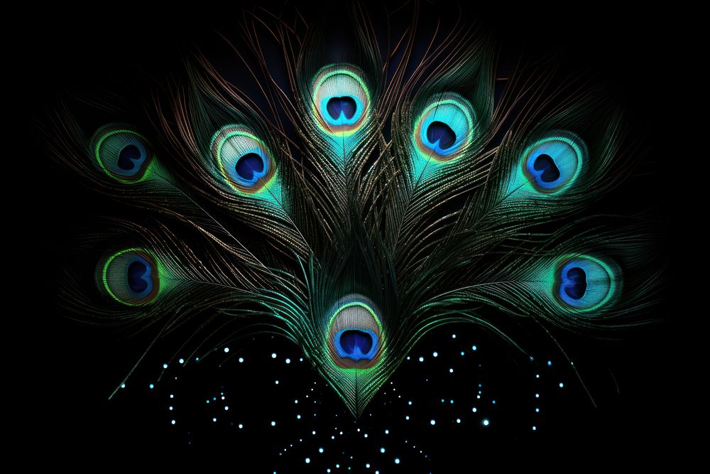 Peacock shape sparkle light glitter pattern animal bird.