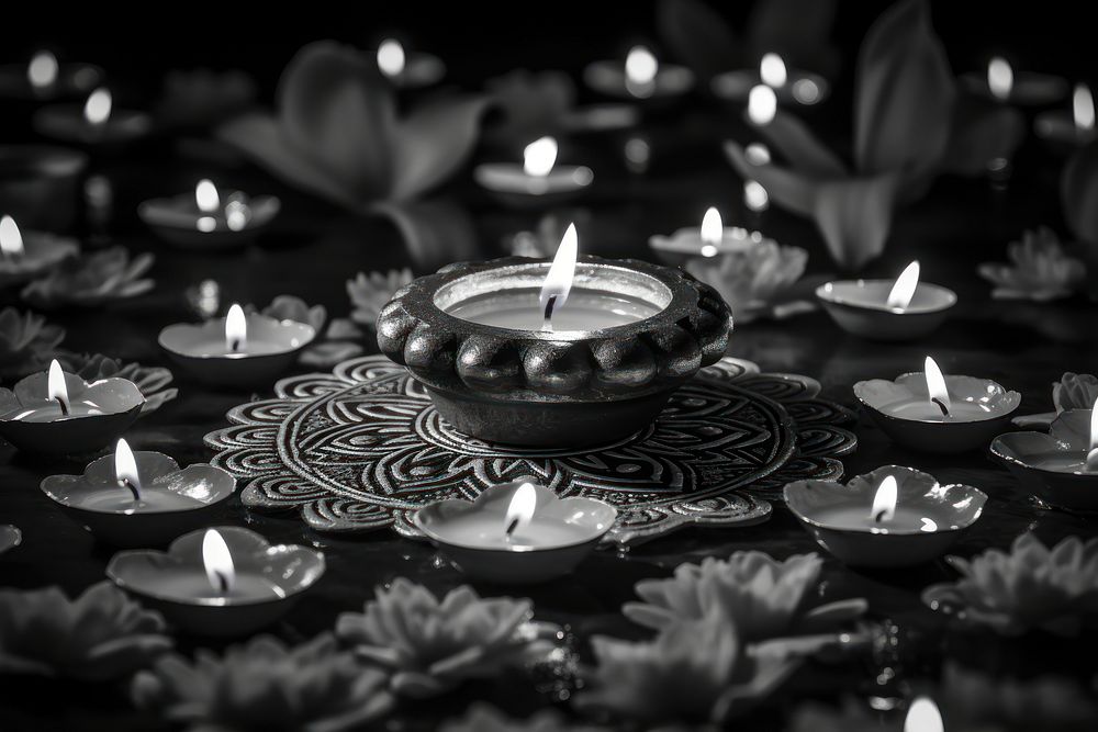 Diwali candle diwali black.