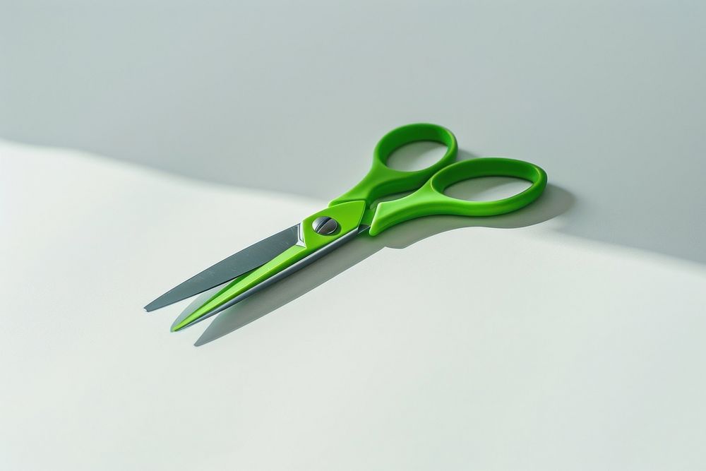Green scissors toothbrush weaponry shears.