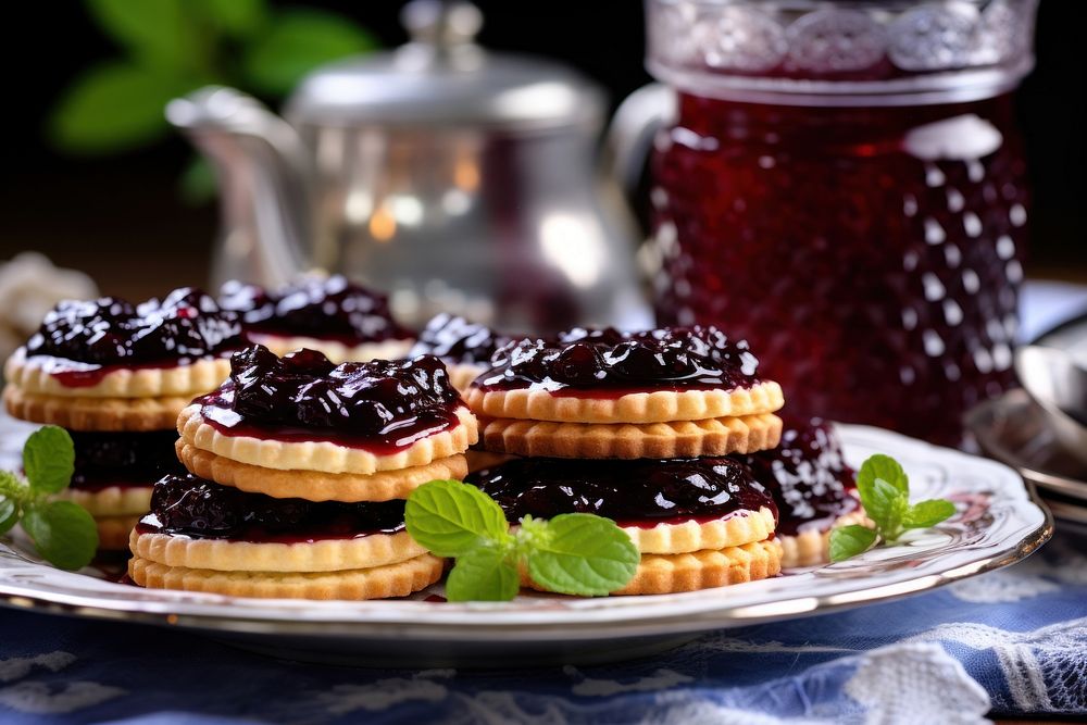 Cookie berry blueberry plate.